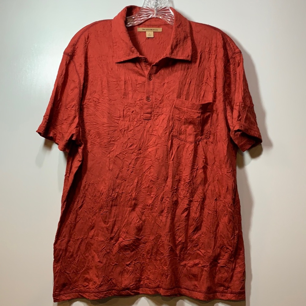 John Varvatos ⭐️ USA Crinkled Short Sleeve Polo